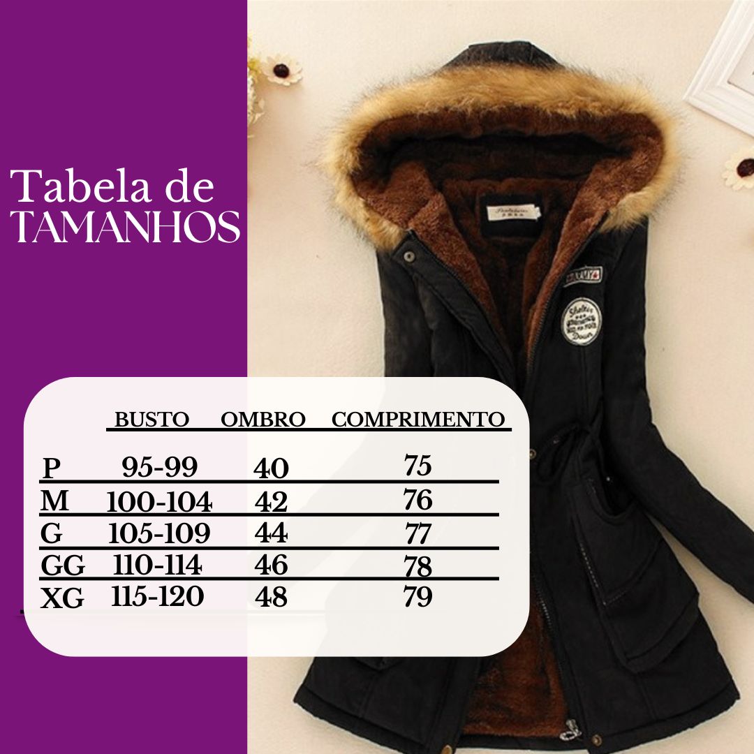 Jaqueta Feminina Parka Peluciada Velvet