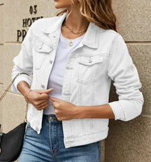 Jaqueta Feminina Jeans Preta Luisa